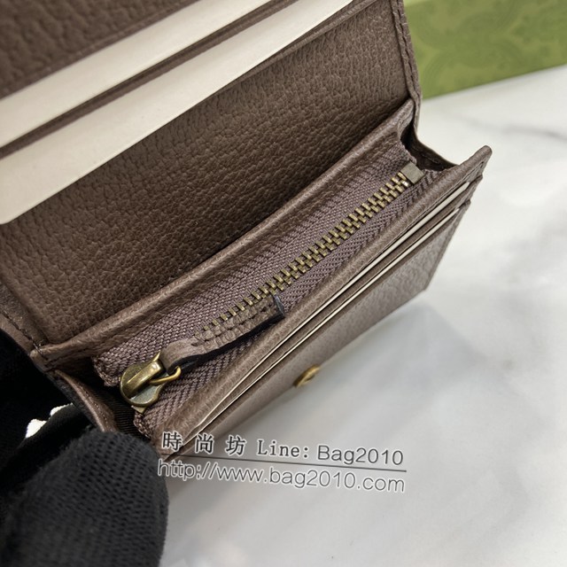 Gucci專櫃古馳最新款GG竹節卡包零錢包 jh2236型號：658244